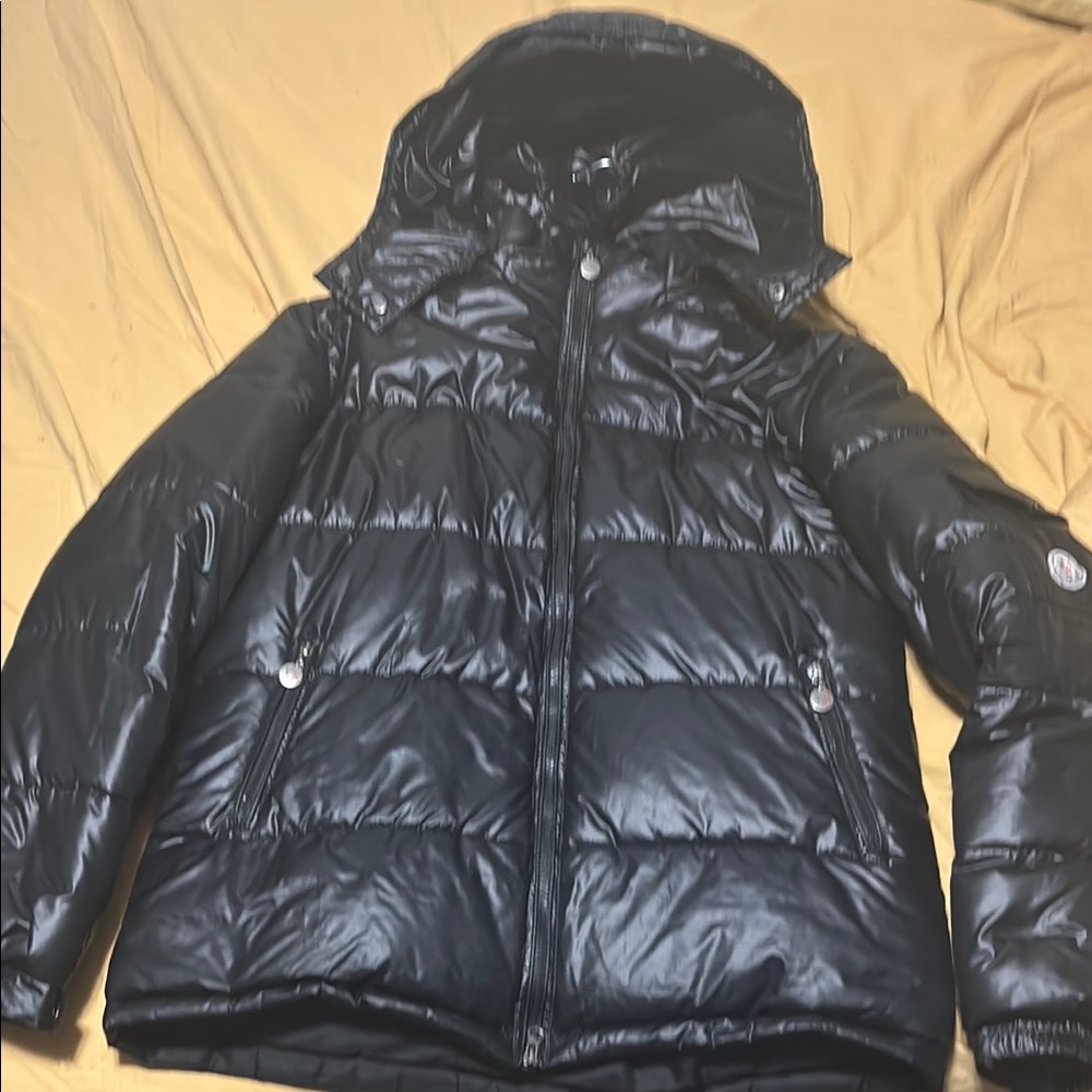 Moncler Black Puffer Jacket with Hood